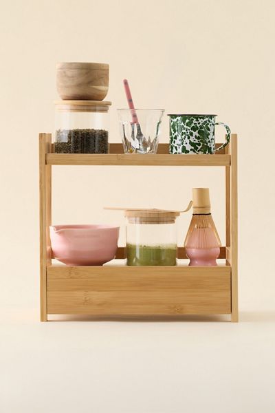 Matcha Station Bamboo Countertop Organizer