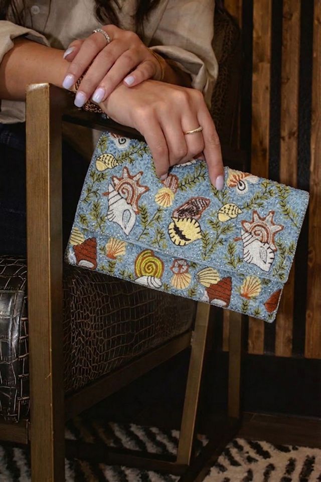 Pizzazz Beaded Crossbody Clutch #1
