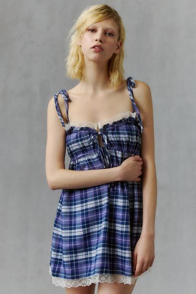 Out From Under Cat Nap Flannel Babydoll Sleep Dress