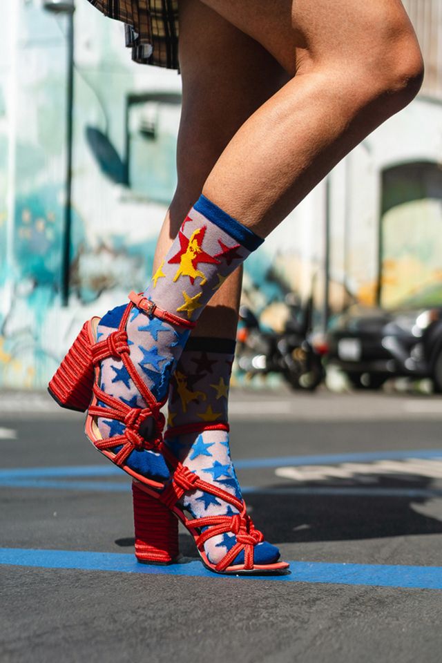 Sock Candy Supergirl Star Shimmer Sheer Sock #4