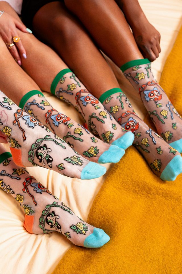 Sock Candy Powerpuff Girls Coquette Shimmer Sheer Sock #4