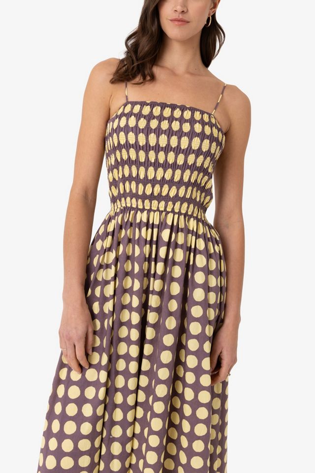 Amy Lynn Darcy Polka Dot Smocked Midi Dress #2