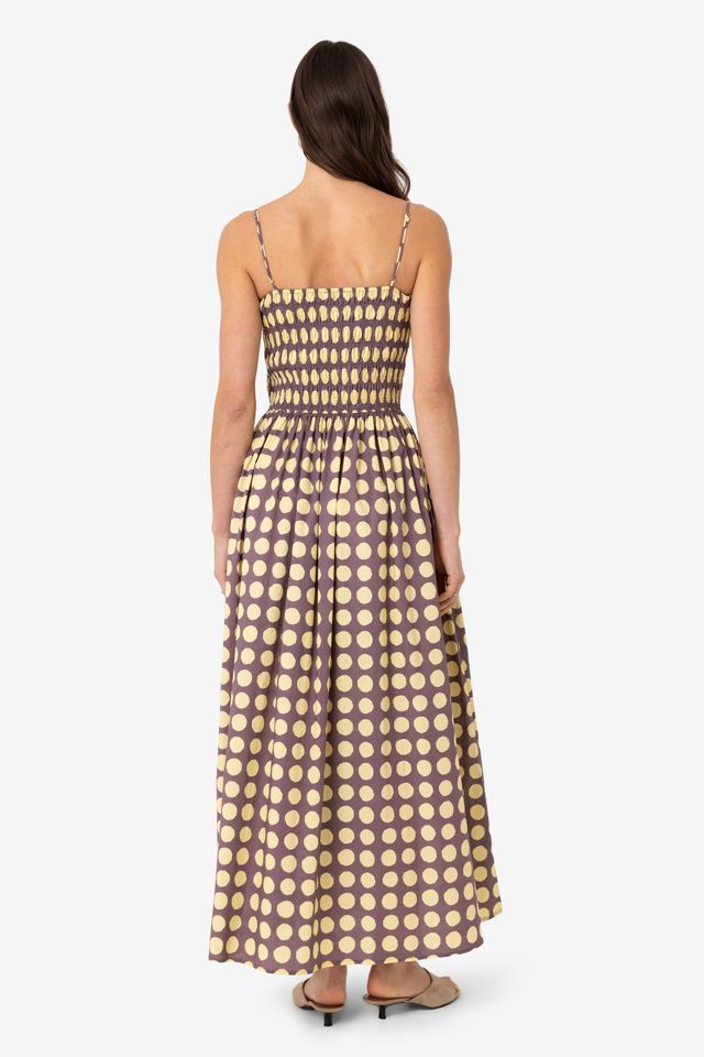 Amy Lynn Darcy Polka Dot Smocked Midi Dress #4