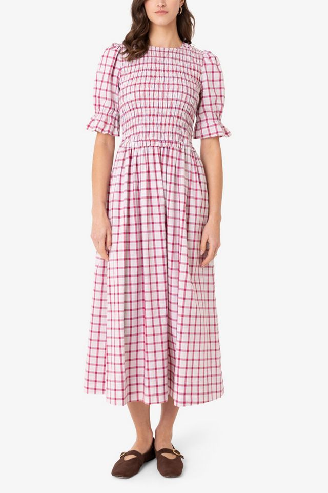 Amy Lynn Imogen Cotton  Window Pane check Midaxi Dress #2