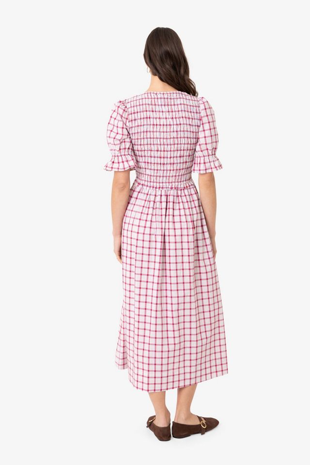 Amy Lynn Imogen Cotton  Window Pane check Midaxi Dress #3