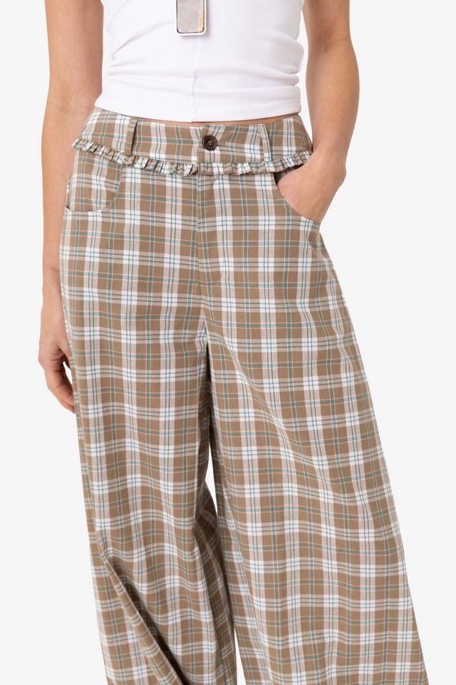 Amy Lynn Esme Check Cotton Balloon Trousers #3