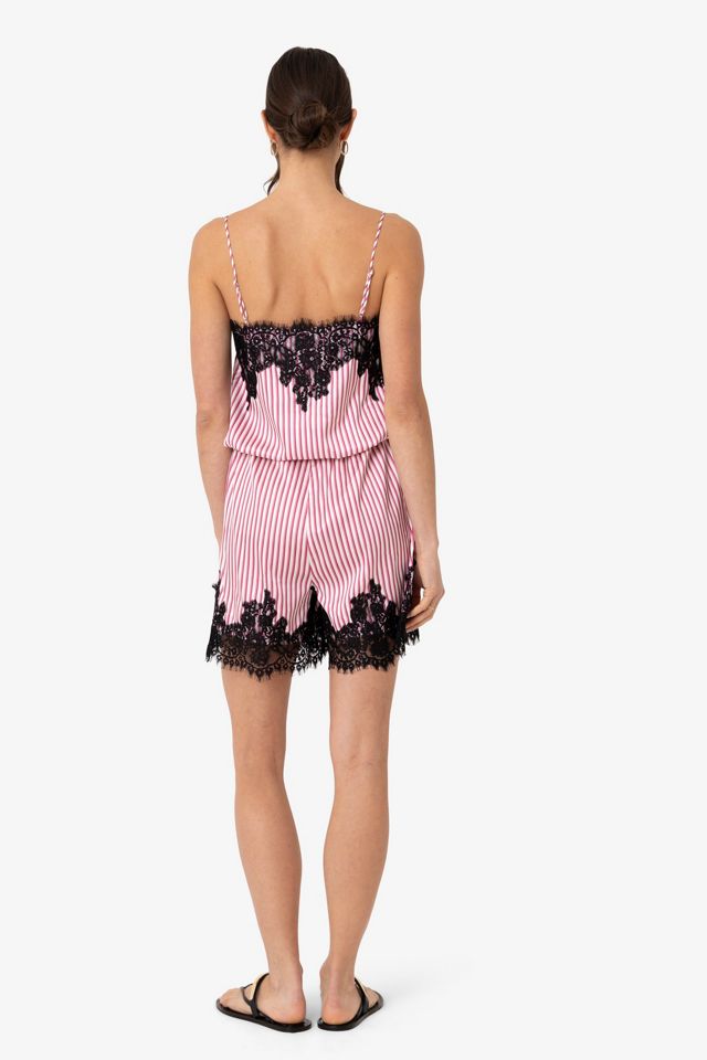 Amy Lynn Palma Satin Lace Playsuit #3