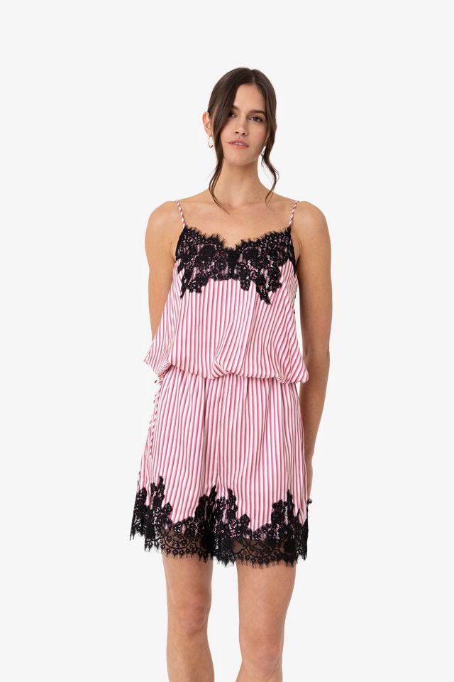 Amy Lynn Palma Satin Lace Playsuit #4
