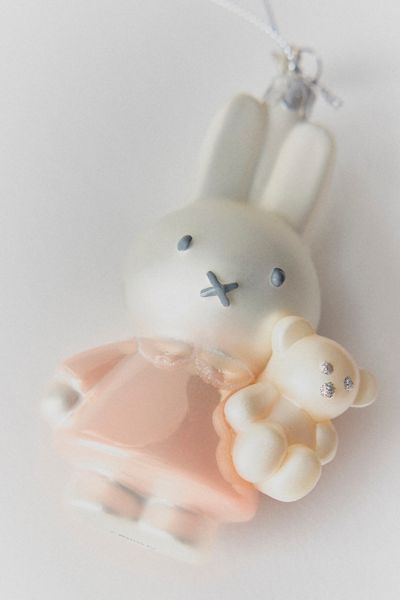 Vondels Miffy Pink Bear Glass Ornament