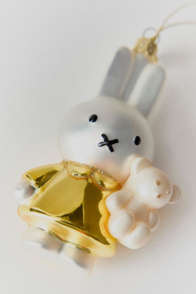 Vondels Miffy Gold Bear Glass Ornament #1