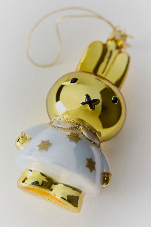 Vondels Miffy Gold Star Dress Glass Ornament #1