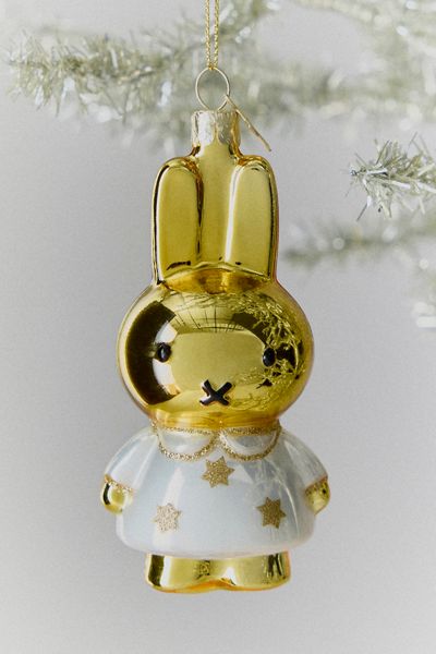 Vondels Miffy Gold Star Dress Glass Ornament