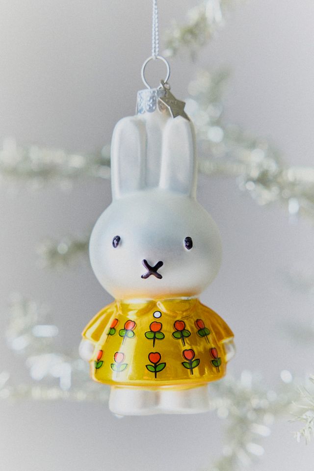 Vondels Miffy Yellow Tulips Glass Ornament #1