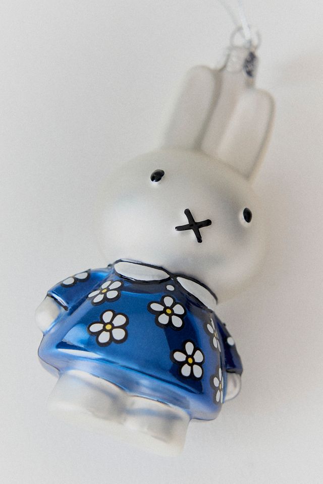 Ornement en verre Vondels Miffy fleur bleue #1