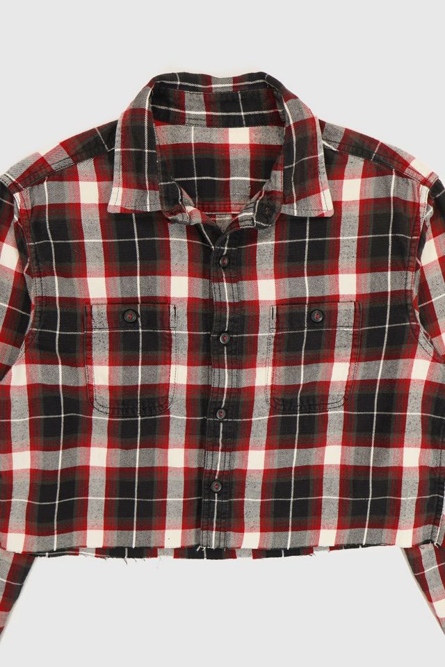 Vintage Cropped Button-Down Shirt #1