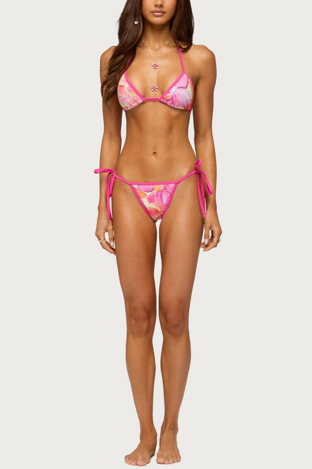 Edikted Hanai Floral Rhinstone String Bikini Bottom #4