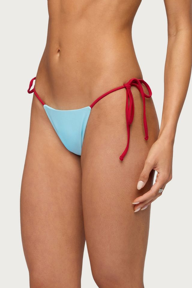 Edikted Leni Contrast String Bikini Bottom #2