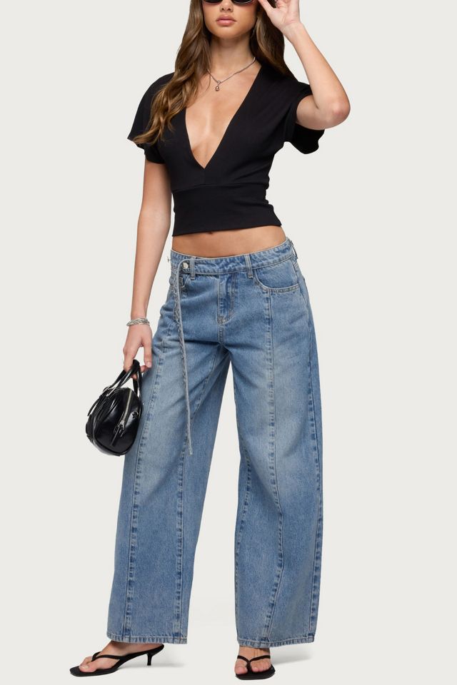 Edikted Mundy Deep V Neck Top #1