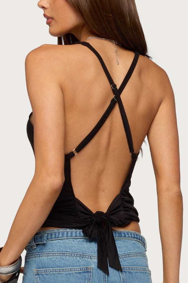 Edikted Tippie Backless Cowl Neck Top #4