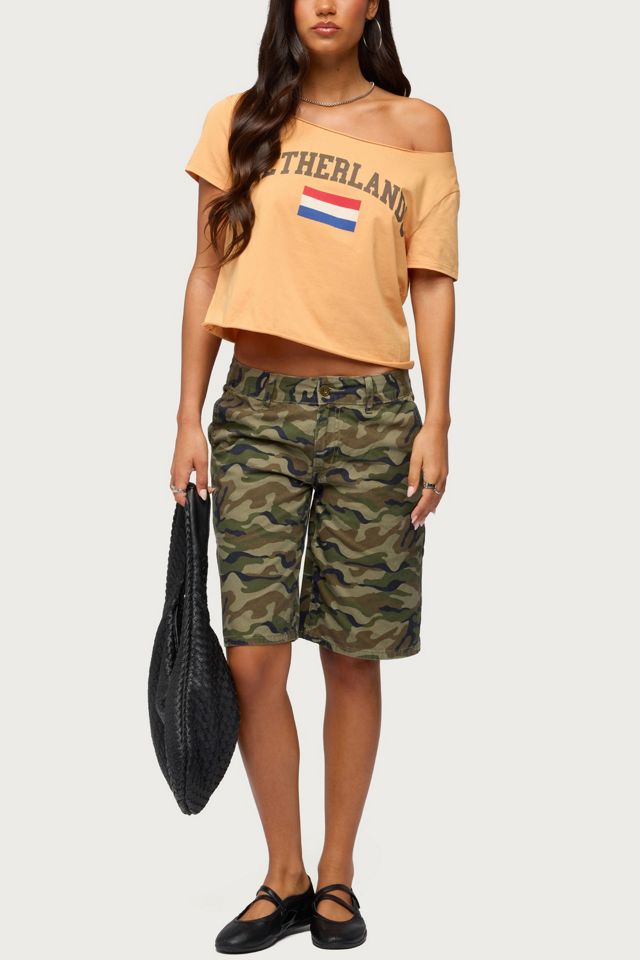 Edikted Netherlands Off Shoulder T Shirt #1