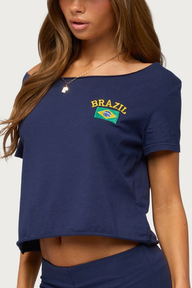 Edikted Brazilian Babe Off Shoulder T Shirt #2