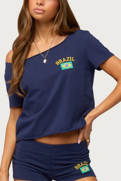 Edikted Brazilian Babe Off Shoulder T Shirt