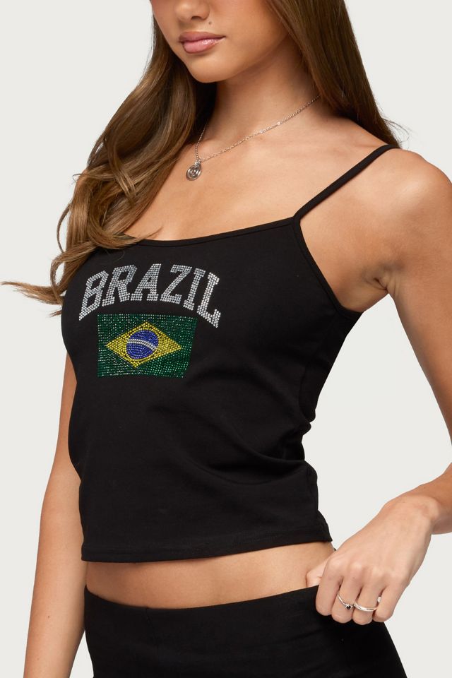 Edikted Brazil Rhinestone Tank Top #2
