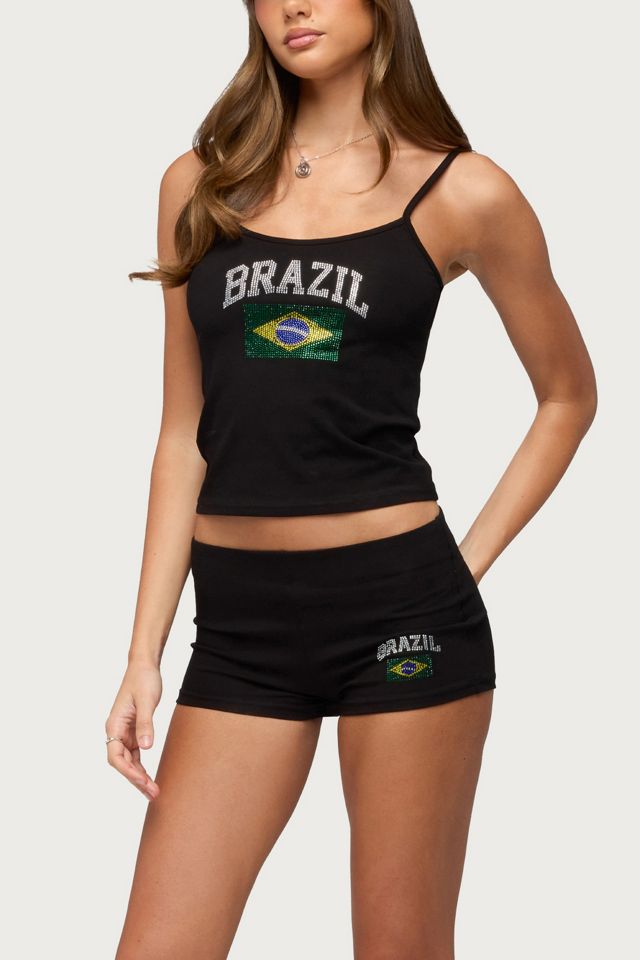 Edikted Brazil Rhinestone Tank Top #3