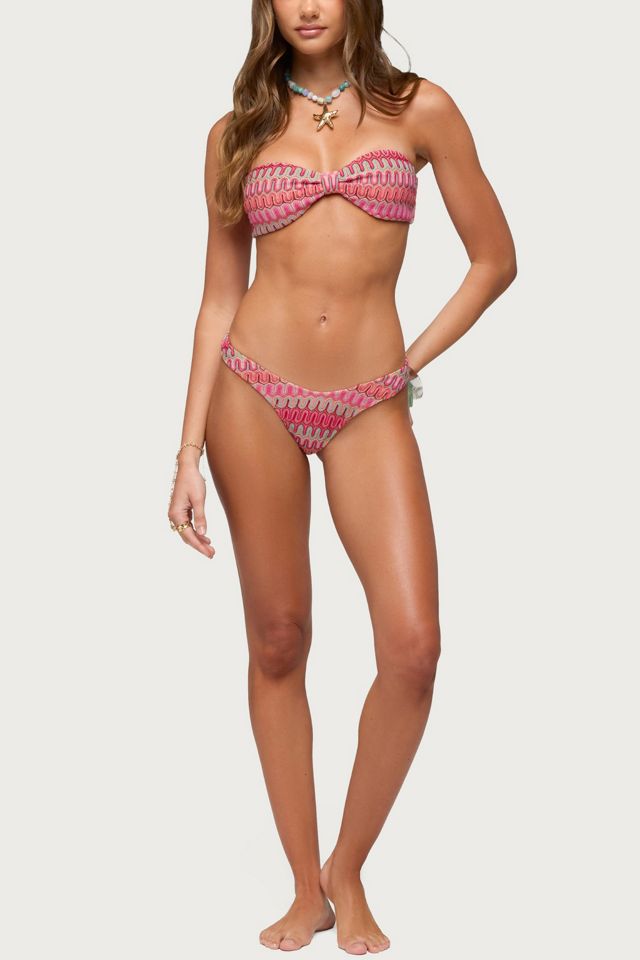 Edikted Livy Zigzag Crochet Bandeau Bikini Top #1