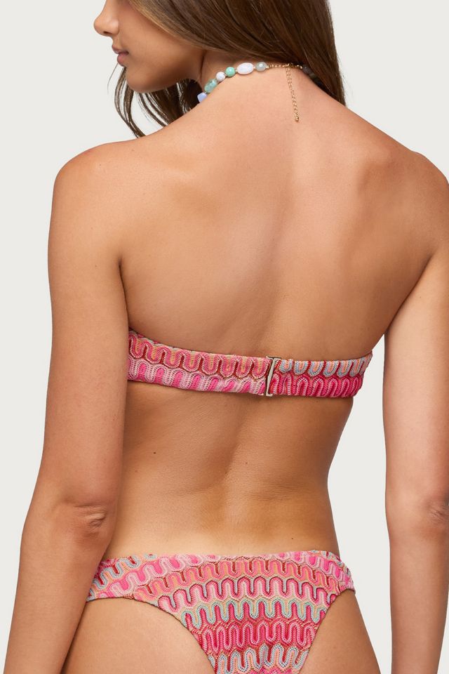 Edikted Livy Zigzag Crochet Bandeau Bikini Top #4