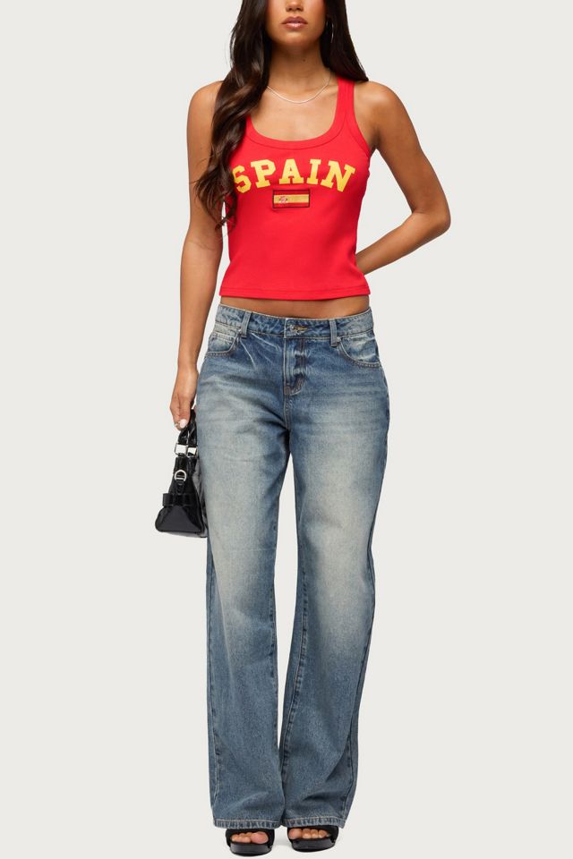 Edikted Spain Ribbed Tank Top #1