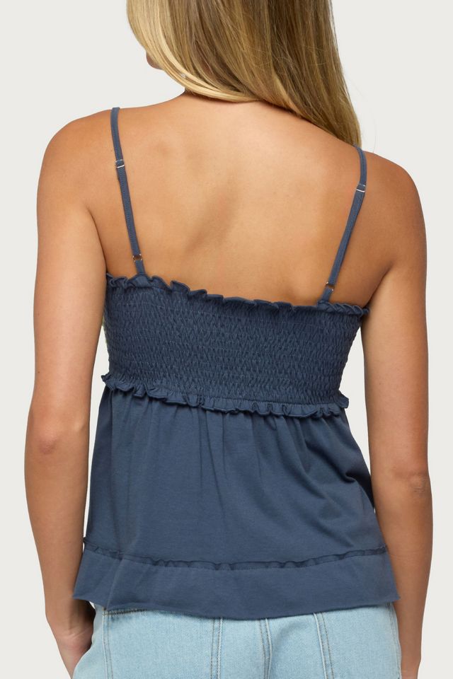 Edikted Kelsy Smocked Tank Top #4