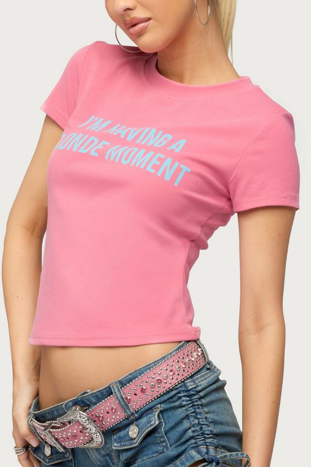 Edikted Blonde Moment T Shirt #2