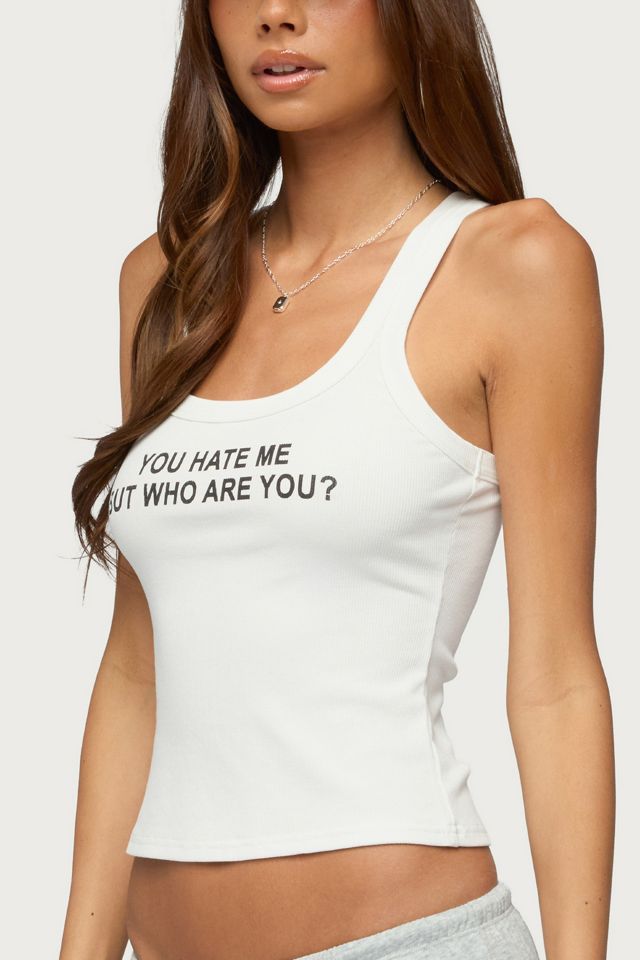 Edikted Who Are You Ribbed Tank Top #2