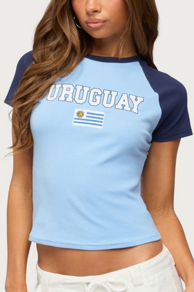 Edikted Uruguay Contrast Raglan T Shirt
