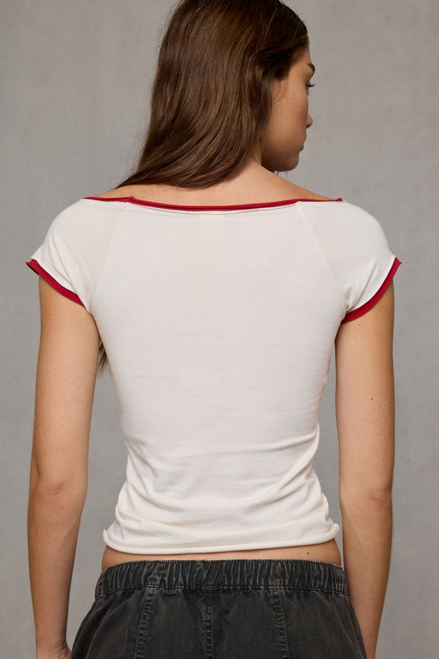 1998 Applique Graphic Boatneck Baby Tee #3