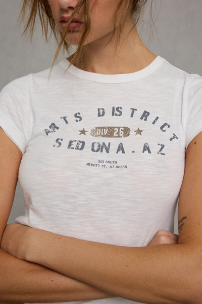 Arts District Graphic Cotton Slub Baby Tee