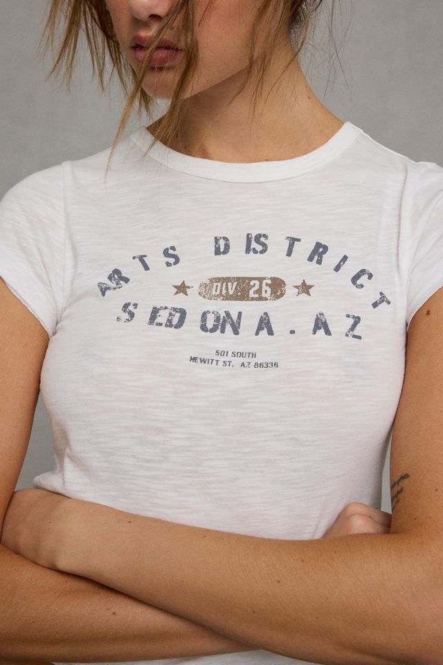 Arts District Graphic Cotton Slub Baby Tee #1