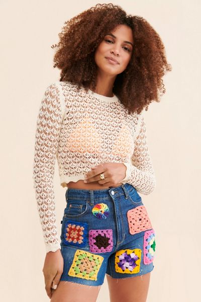 Re_Nuuly x The Series Granny Square Shorts