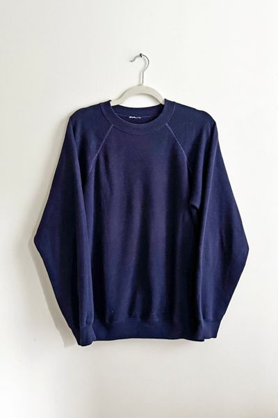 Vintage Navy Raglan Crewneck Sweatshirt