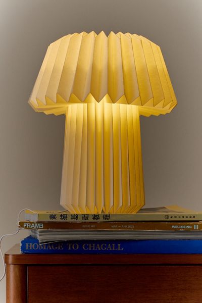 Origami Pleated Paper Rechargeable LED Table Lamp