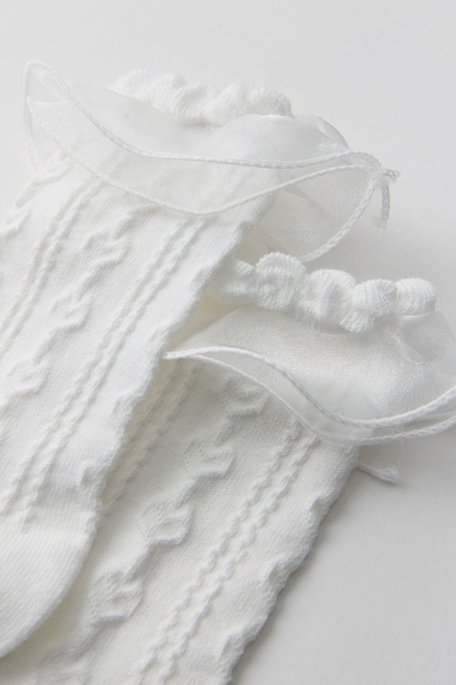 Mia Lace Ruffle Socks #1
