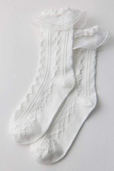 Mia Lace Ruffle Socks