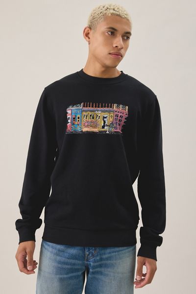 Les Deux Market Graphic Crew Neck Sweatshirt