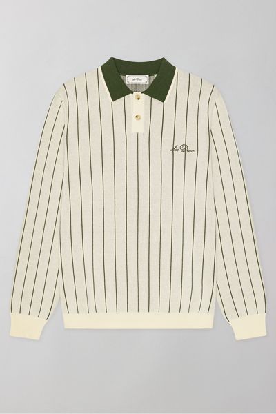 Les Deux Signature Knitted Long Sleeve Polo Shirt