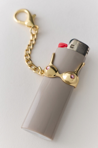 Edie Parker Bikini Bra Top Lighter Holder Keychain