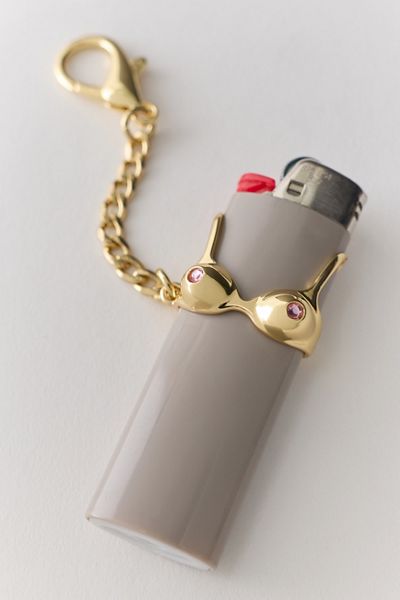 Edie Parker Bikini Bra Top Lighter Holder Keychain