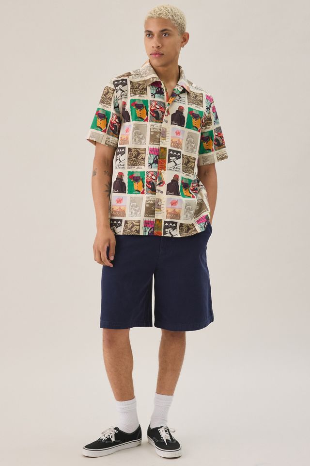 Les Deux Allover Stamp Pattern Short Sleeve Shirt #2