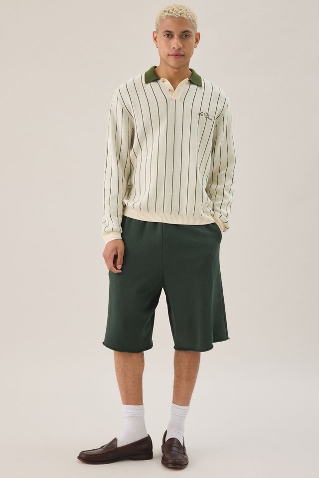 Les Deux Striped Melange Rugby Polo Shirt #2