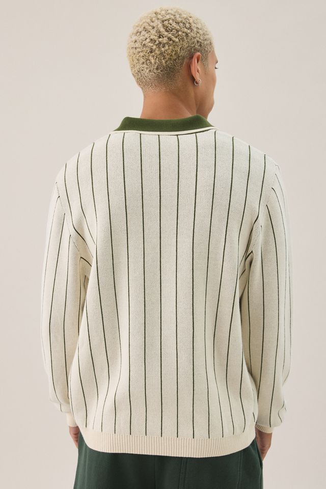 Les Deux Striped Melange Rugby Polo Shirt #3